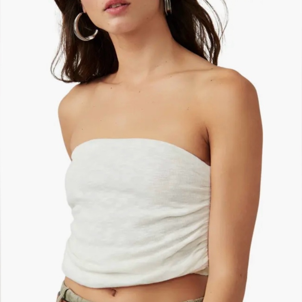 Free People Boulevard Tube Top White Women’s XL NWT Excellent